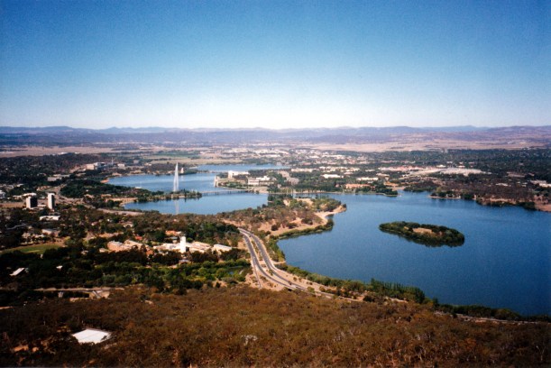 03-09-1998 02 from Telstra tower Canberra Lake Burley Griffin & Capital side.jpg