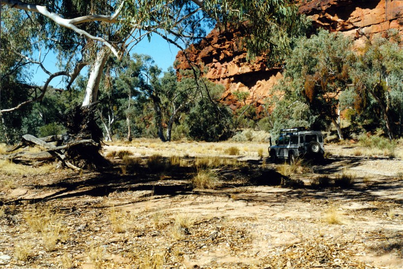 08-10-1999 05 track in Finke bed with flood debris