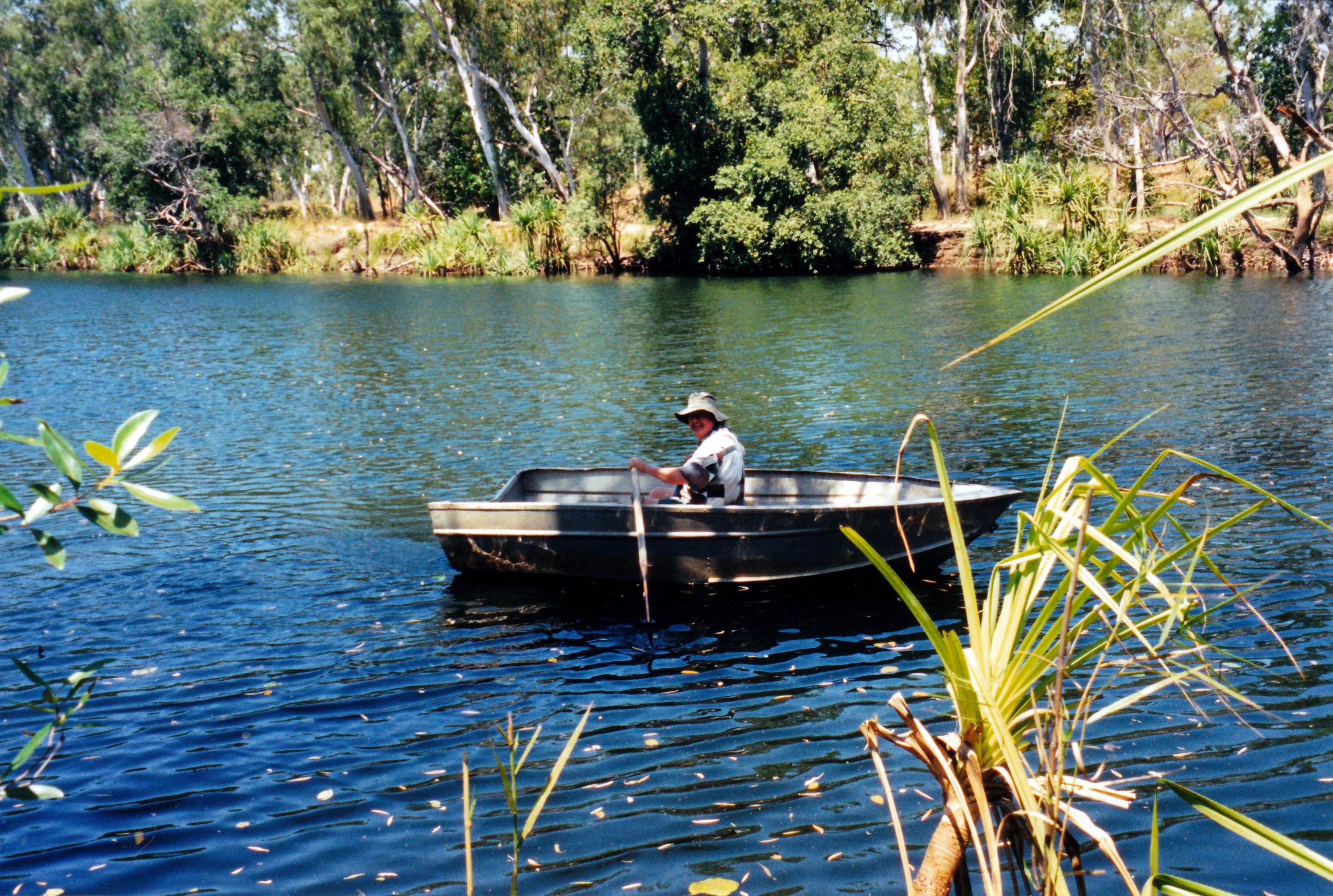 Resize of 09-19-2003 13 John on Carns Creek waterhole.jpg