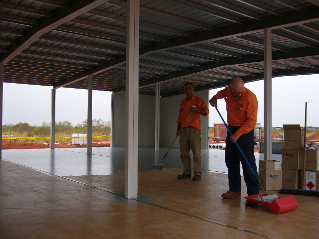 11-25-2006 Alan and Peter Painting Wet Mess Floor
